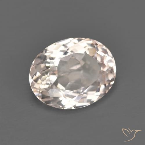 2.66カラットの天然Medium Light-Pinkモルガナイト、楕円形、VVS-VS