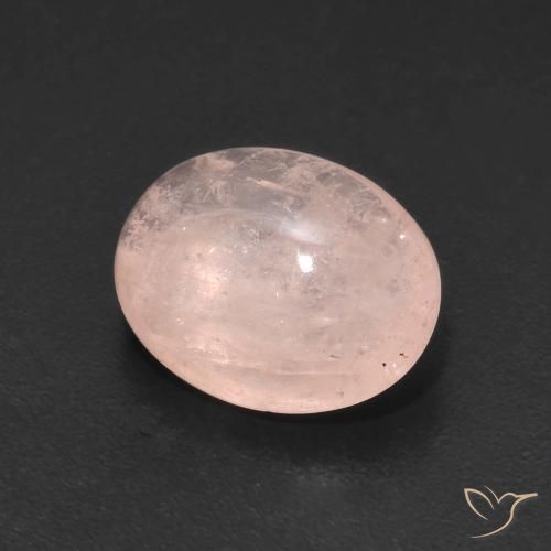 4.11カラットの天然Medium Light-Pinkモルガナイト、楕円形、半透明