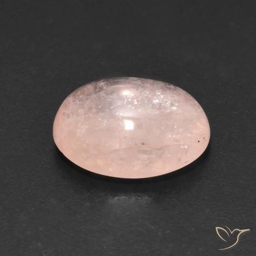 4.11カラットの天然Medium Light-Pinkモルガナイト、楕円形、半透明