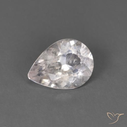 0.53ct 天然 非常に薄いピンク モルガナイト, 洋梨の形, SI