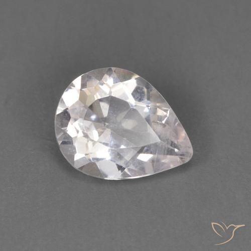 0.52ct 天然 非常に薄いピンク モルガナイト, 洋梨の形, SI