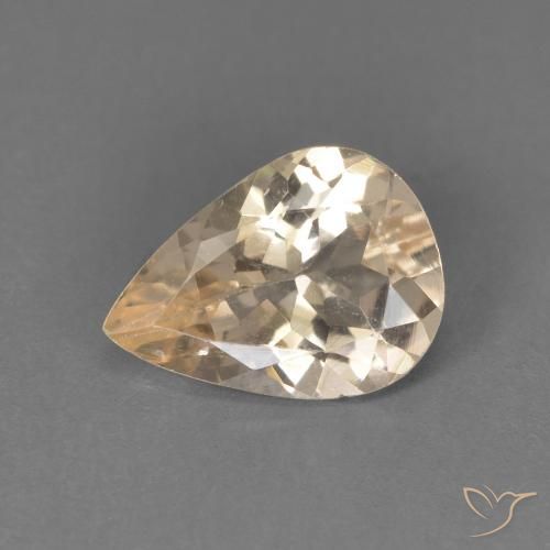 0.89ct 天然 ライトオレンジ モルガナイト, 洋梨の形, VVS-VS
