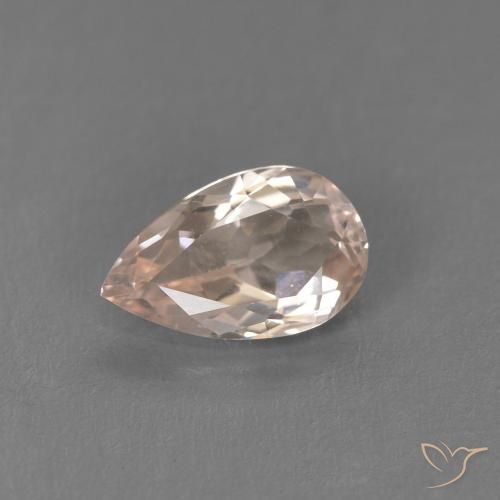 0.62ct 天然 サーモンピンク モルガナイト, 洋梨の形, VVS