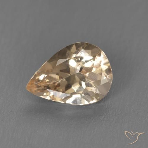 0.83ct 天然 ライトオレンジ モルガナイト, 洋梨の形, VS