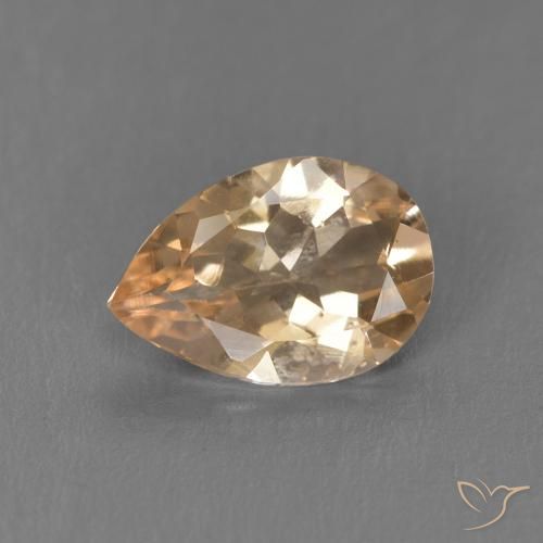 0.78ct 天然 ライトオレンジ モルガナイト, 洋梨の形, VS