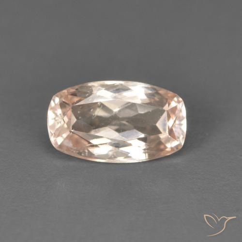 0.74ct 天然 非常に薄いピンク モルガナイト, クッション, VS
