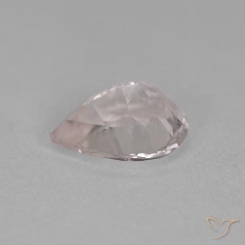 0.69カラットの天然Medium Light-Pinkモルガナイト、洋梨の形、VS