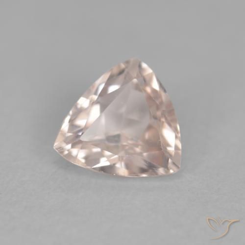 0.37カラットの天然Medium Light-Pinkモルガナイト、トリリオン、VVS-VS