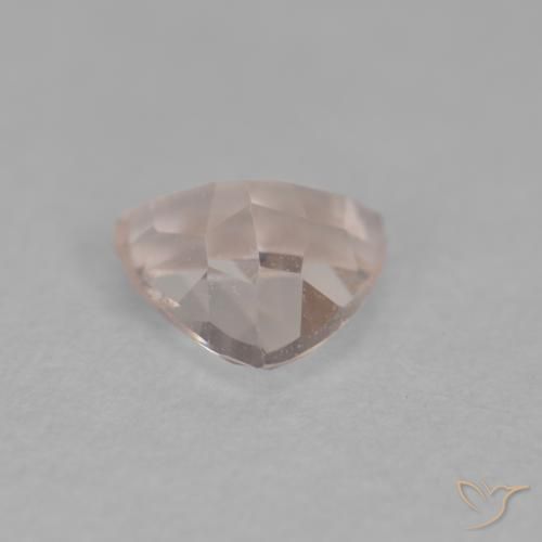 0.37カラットの天然Medium Light-Pinkモルガナイト、トリリオン、VVS-VS