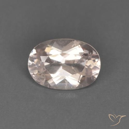 0.53ct 天然 非常に薄いピンク モルガナイト, 楕円形, VS