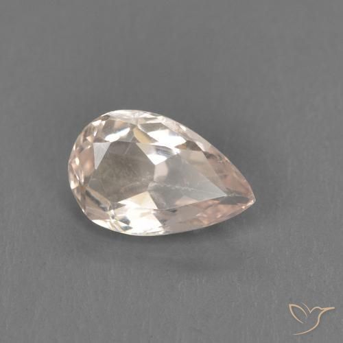 0.39ct 天然 ミディアムピンク モルガナイト, 洋梨の形, VVS-VS