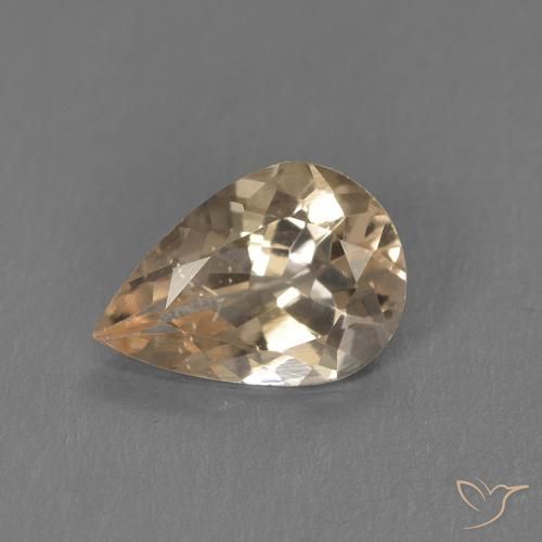 0.80ct 天然 ゴールド モルガナイト, 洋梨の形, VS