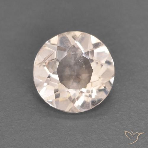 0.34ct 天然 非常に薄いピンク モルガナイト, ラウンド, VS