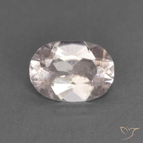 0.48ct 天然 非常に薄いピンク モルガナイト, 楕円形, VS