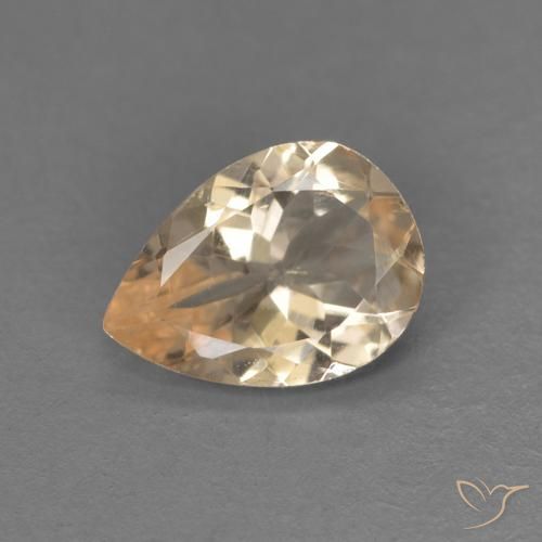 0.82ct 天然 Light Neutral Orange モルガナイト, 洋梨の形, VS