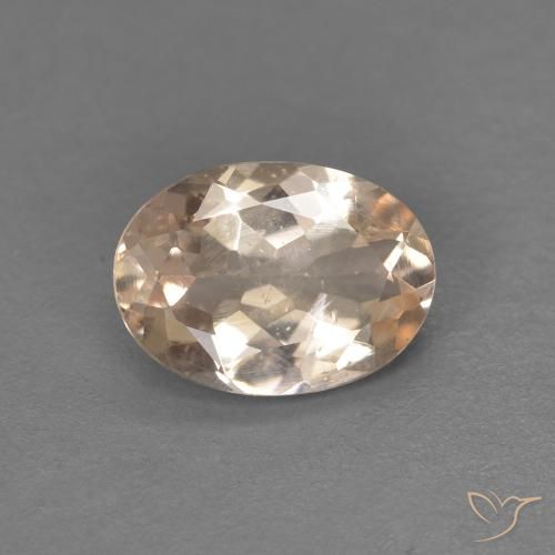 0.91ct 天然 ライトオレンジ モルガナイト, 楕円形, VS