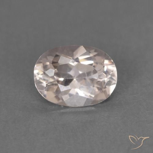 0.44ct 天然 非常に薄いピンク モルガナイト, 楕円形, VS