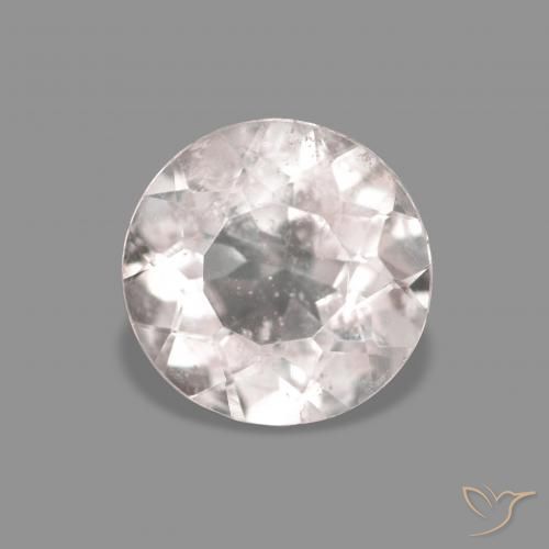 0.52ct 天然 非常に薄いピンク モルガナイト, ラウンド, VS-SI