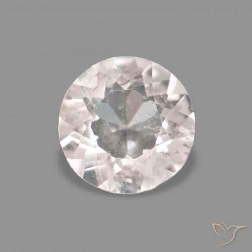 0.26ct 天然 非常に薄いピンク モルガナイト, ラウンド, VS