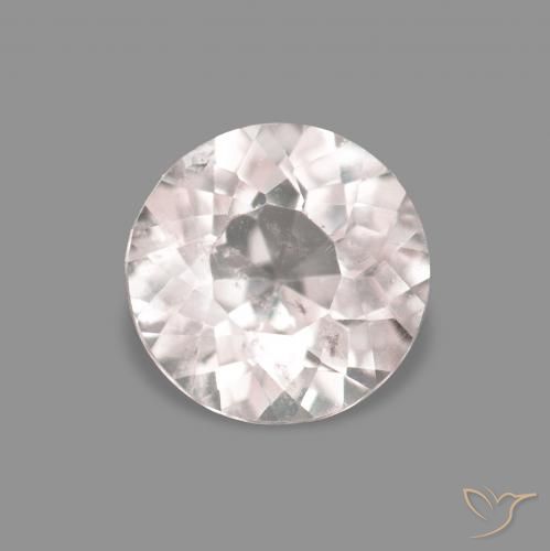 0.24ct 天然 非常に薄いピンク モルガナイト, ラウンド, VS