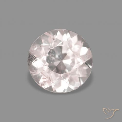 0.30ct 天然 非常に薄いピンク モルガナイト, ラウンド, VS