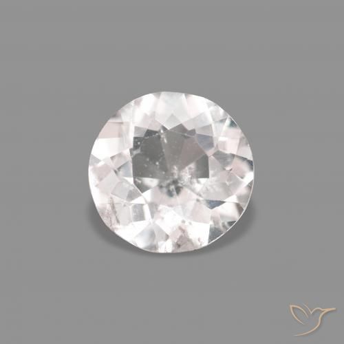 0.34ct 天然 非常に薄いピンク モルガナイト, ラウンド, VS