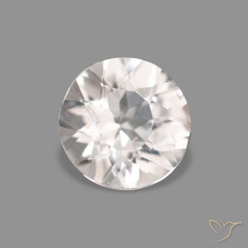 0.26ct 天然 非常に薄いピンク モルガナイト, ラウンド, VVS-VS