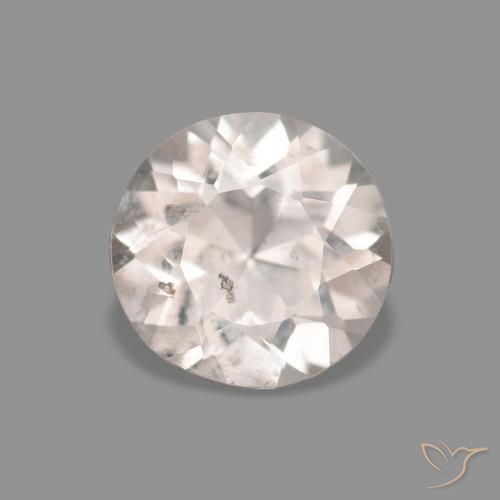 0.36ct 天然 非常に薄いピンク モルガナイト, ラウンド, VS