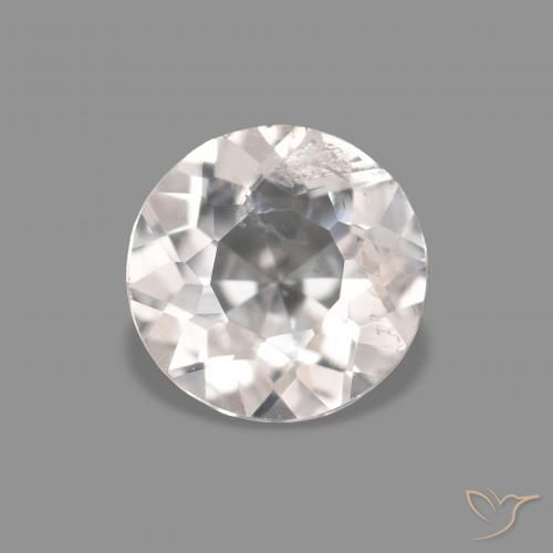 0.45ct 天然 非常に薄いピンク モルガナイト, ラウンド, VS