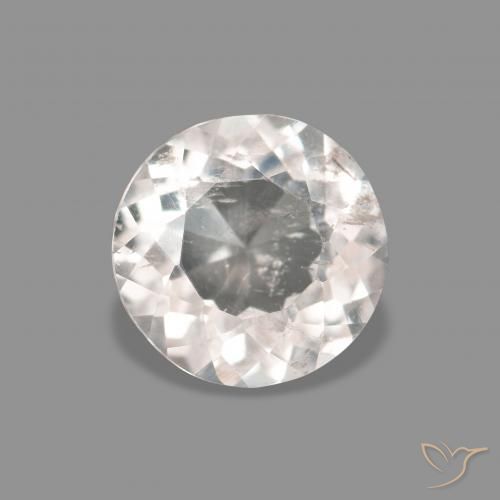 0.44ct 非常に薄いピンク モルガナイト, ラウンド, VS