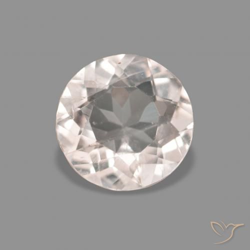 0.41ct 天然 非常に薄いピンク モルガナイト, ラウンド, VS