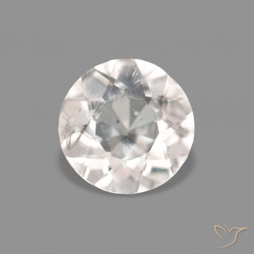 0.30ct 非常に薄いピンク モルガナイト, ラウンド, VS