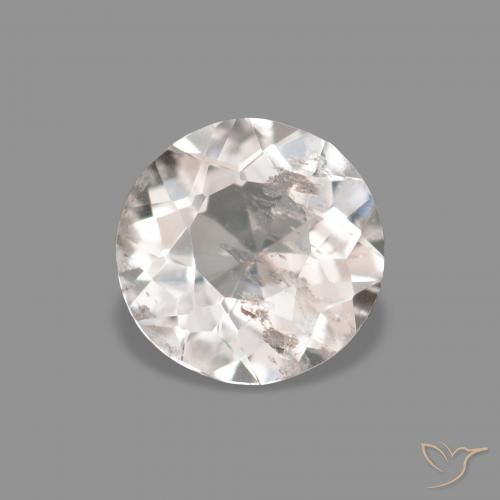 0.33ct 天然 非常に薄いピンク モルガナイト, ラウンド, VS