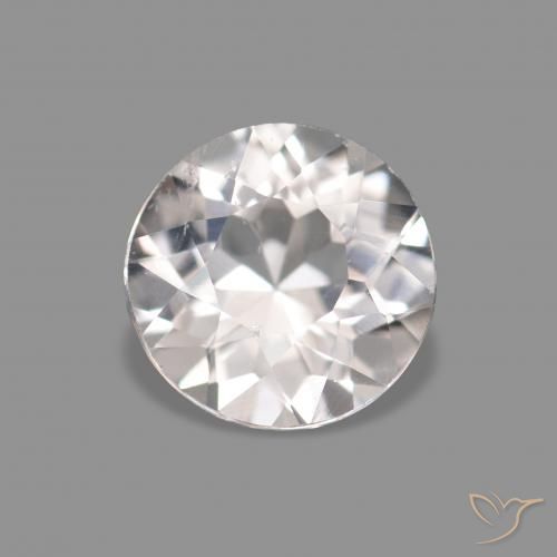 0.38ct 非常に薄いピンク モルガナイト, ラウンド, VS