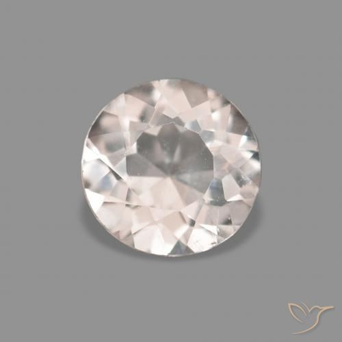 0.33ct 非常に薄いピンク モルガナイト, ラウンド, VVS-VS