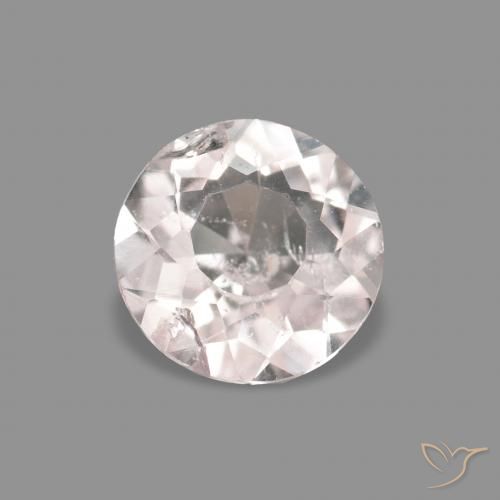 0.36ct 非常に薄いピンク モルガナイト, ラウンド, VS-SI