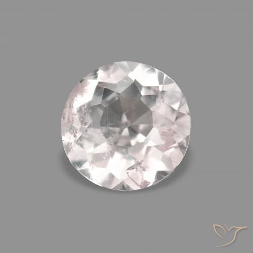 0.36ct 非常に薄いピンク モルガナイト, ラウンド, VS-SI