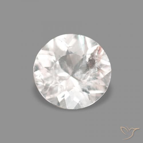 0.16ct 非常に薄いピンク モルガナイト, ラウンド, VS-SI