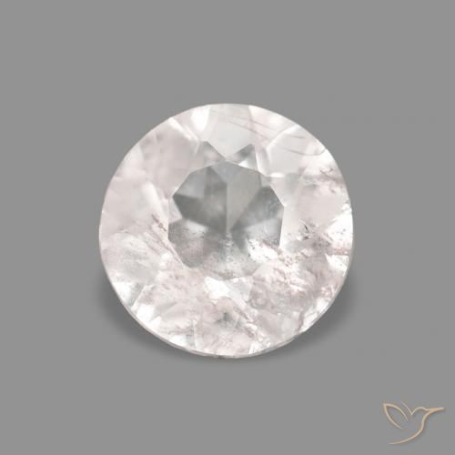 0.27ct 非常に薄いピンク モルガナイト, ラウンド, VS-SI