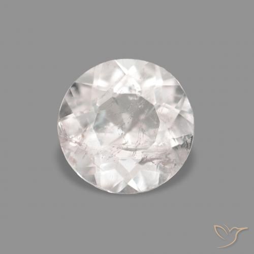 0.33ct 非常に薄いピンク モルガナイト, ラウンド, VS-SI
