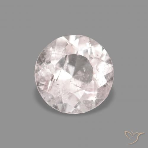 0.42ct 非常に薄いピンク モルガナイト, ラウンド, VS-SI