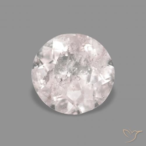 0.42ct 非常に薄いピンク モルガナイト, ラウンド, VS-SI
