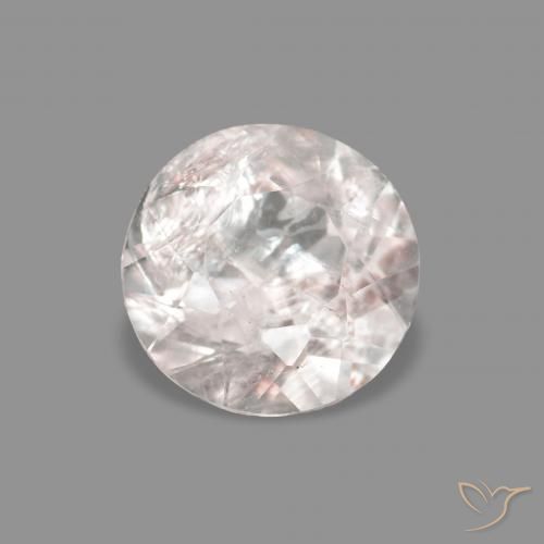 0.40ct 非常に薄いピンク モルガナイト, ラウンド, VS-SI