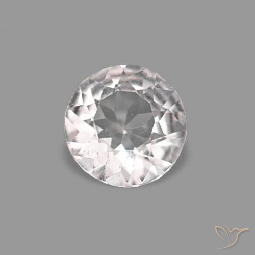 0.23ct 非常に薄いピンク モルガナイト, ラウンド, VVS-VS