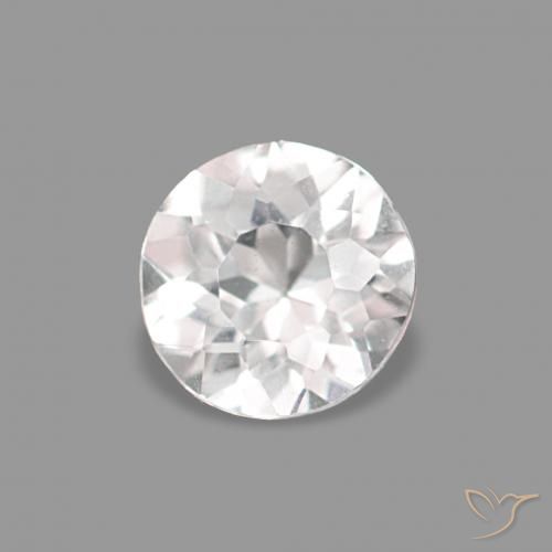 0.22ct 非常に薄いピンク モルガナイト, ラウンド, VVS
