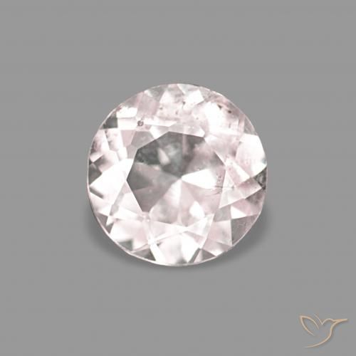 0.25ct 非常に薄いピンク モルガナイト, ラウンド, VS-SI