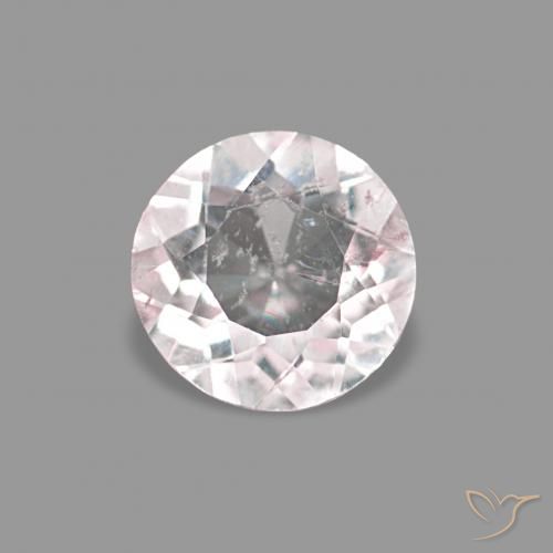0.35ct 非常に薄いピンク モルガナイト, ラウンド, VS-SI