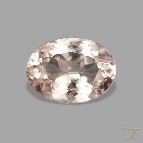0.95ct 天然 Medium Light-Pink モルガナイト, 楕円形, VVS-VS