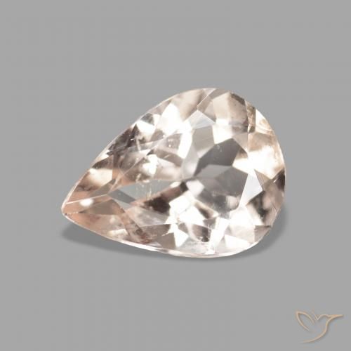 0.96ct 天然 ミディアムピンク モルガナイト, 洋梨の形, VS