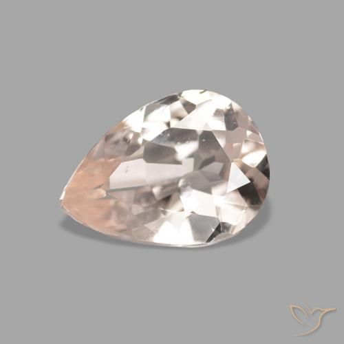 0.84ct 天然 ミディアムピンク モルガナイト, 洋梨の形, VVS-VS